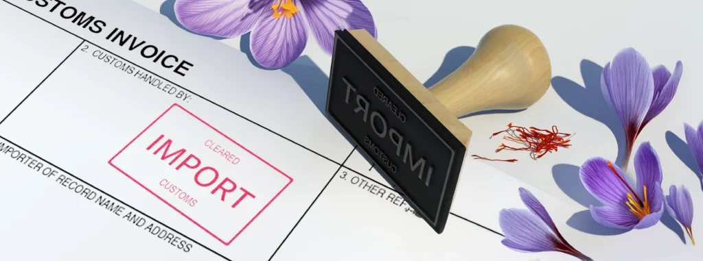 export documents required for saffron export from India to USA